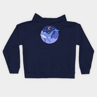 Whale in the sky Kids Hoodie